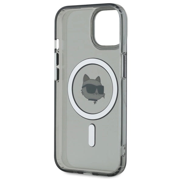Karl Lagerfeld KLHMP15SHLSCHK iPhone 15 6.1" black/black hardcase IML Metal Choupette Head MagSafe_6