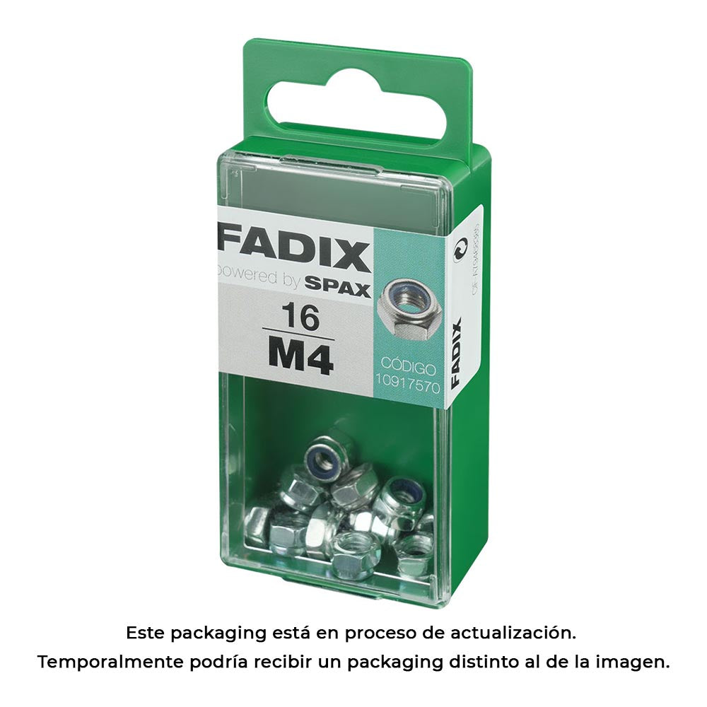 Caixa s 16 unid. porca auto-bloqueio zinco m 4 fadix_0