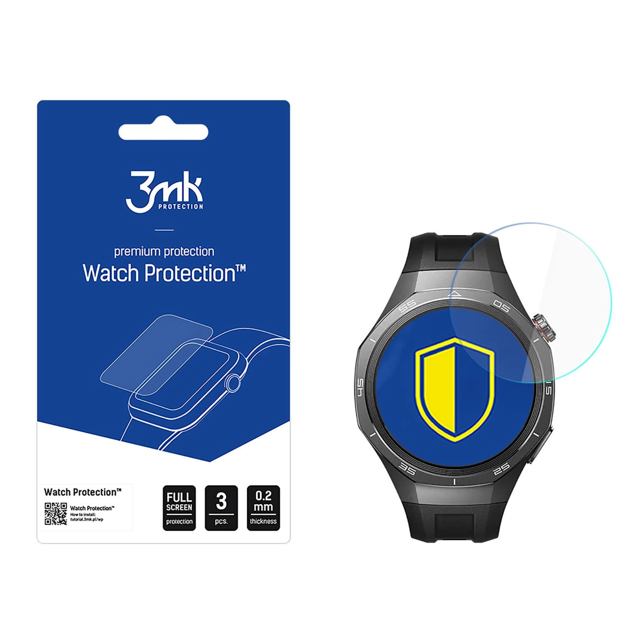 Szkło hybrydowe 3mk Watch Protection FlexibleGlass na Huawei Watch GT5 Pro 46mm_0