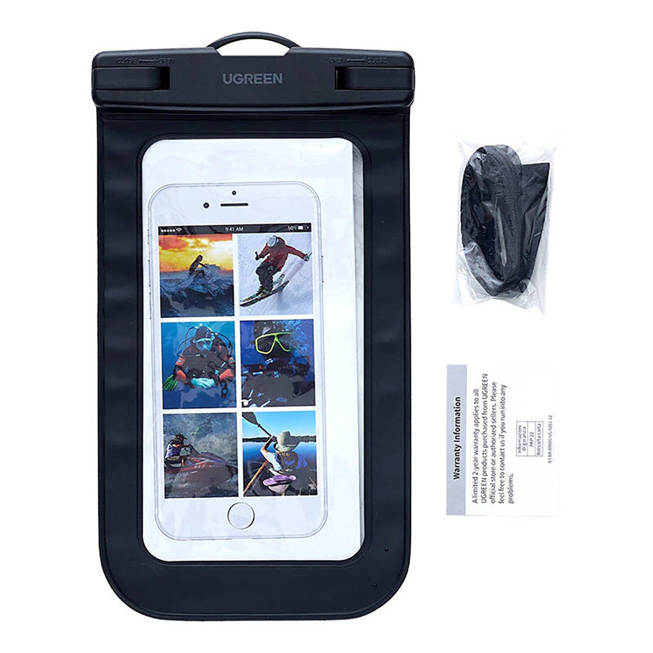 Ugreen LP716 Waterproof Cell Phone Case with IPX8 - Black_1
