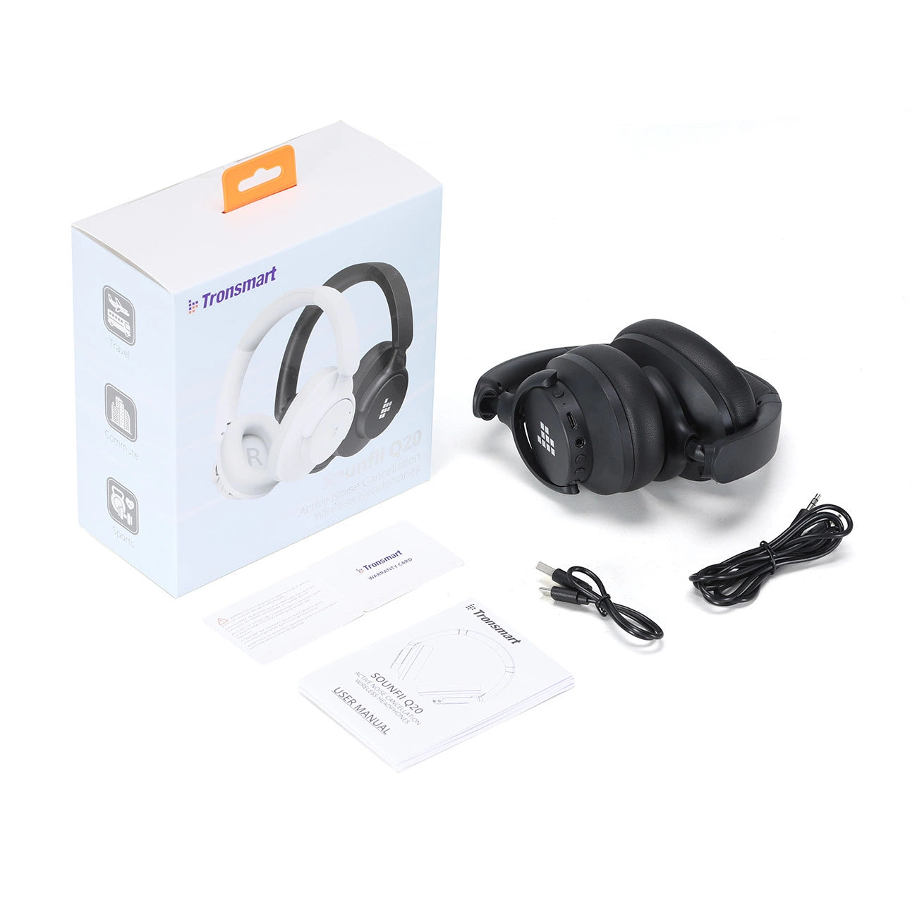 Tronsmart Sounfii Q20 ANC On-Ear Bluetooth 5.3 Wireless Headphones - Black_18