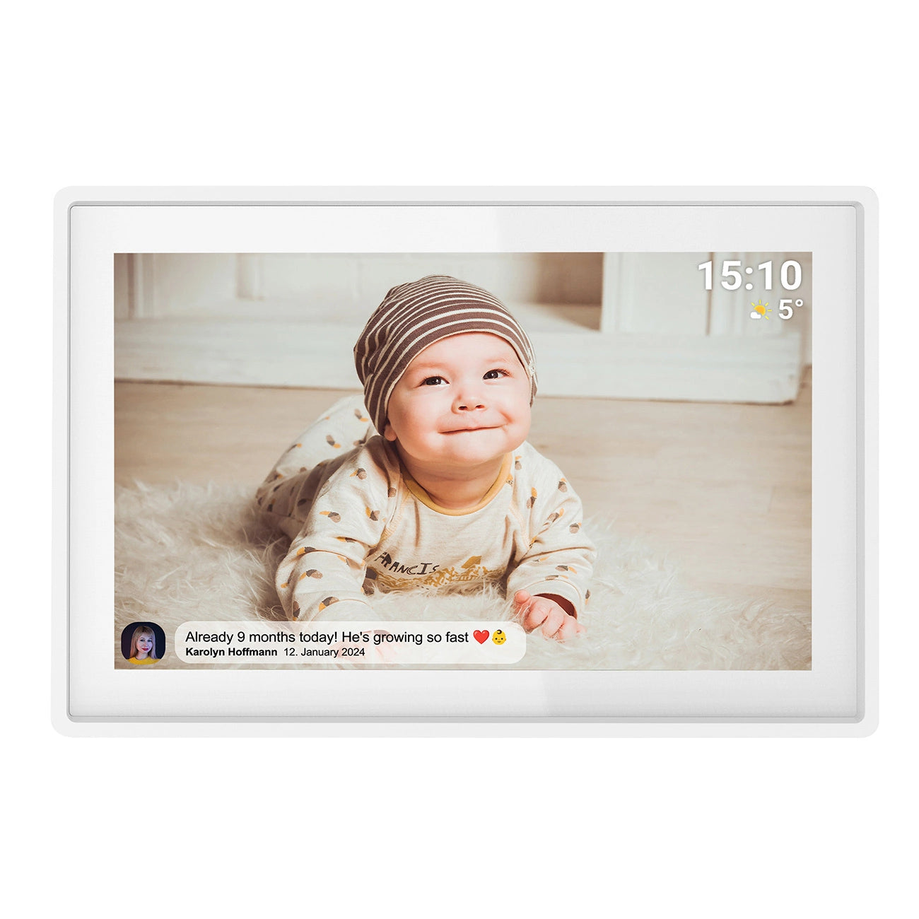 Denver Frameo PFF-1021W 10.1" Digital Frame - White_1