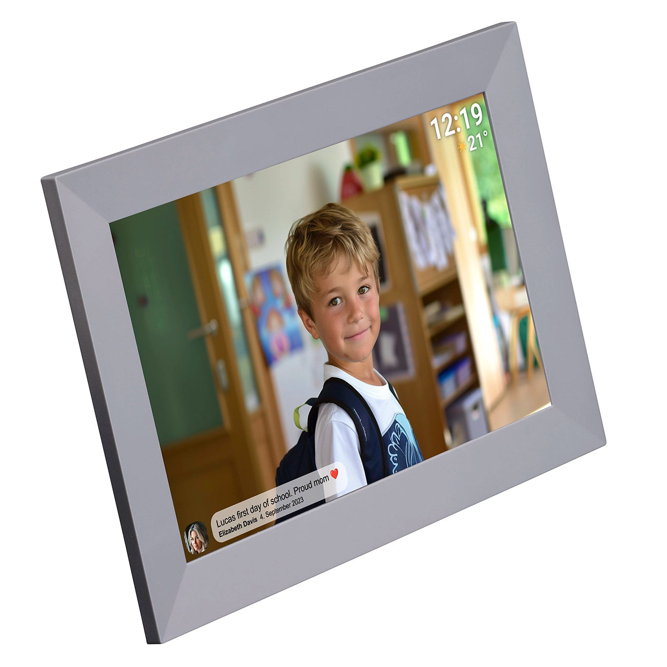 Denver Frameo PFF-1026GR 10.1" Digital Frame - Gray_1