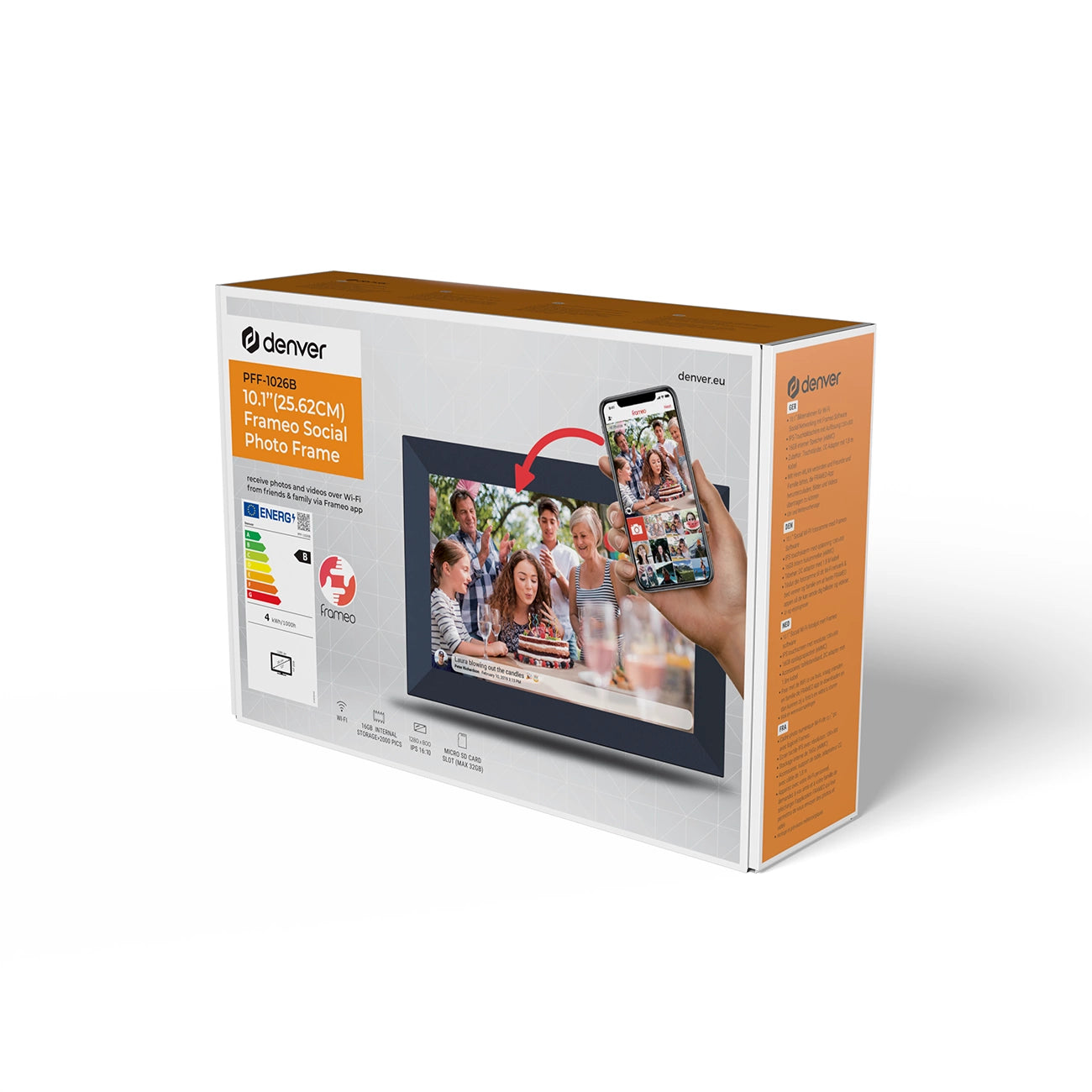 Denver Frameo PFF-1026B 10.1" Digital Frame - Black_3