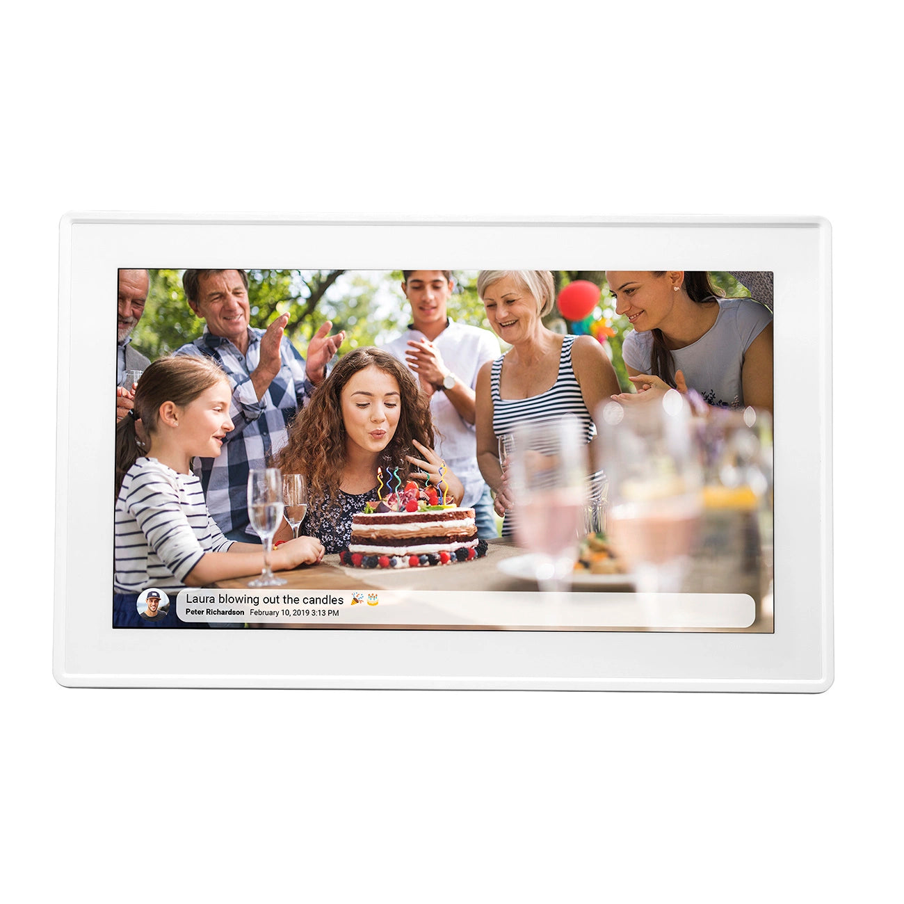 Denver Frameo PFF-1515W 15.6" Digital Frame - White_0