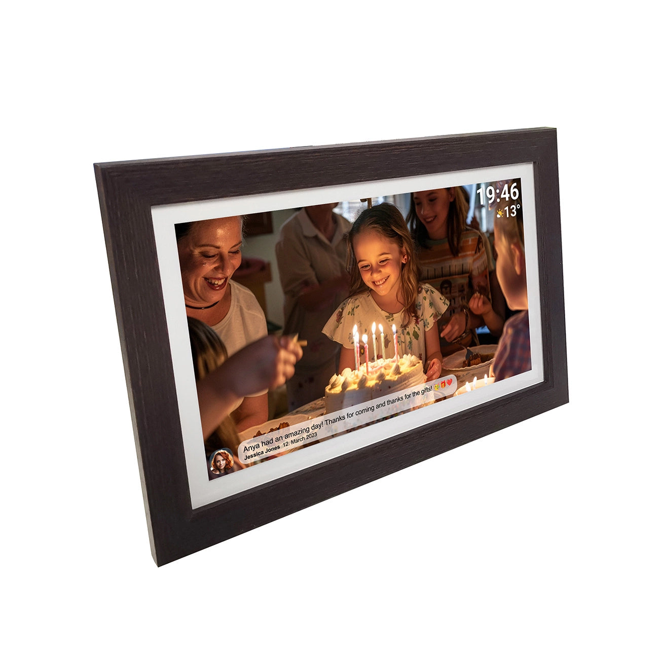 Denver Frameo PFF-1543DW 15.6" Digital Frame - Brown_2