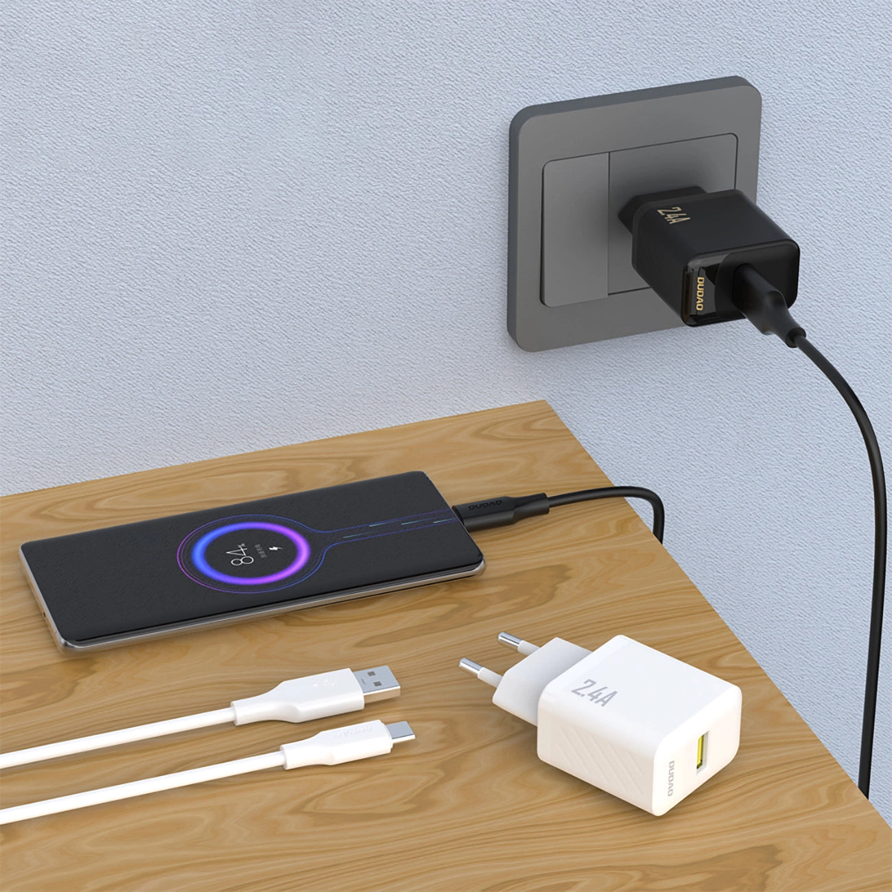 Dudao A23 2.4A USB-A Charger - White_2