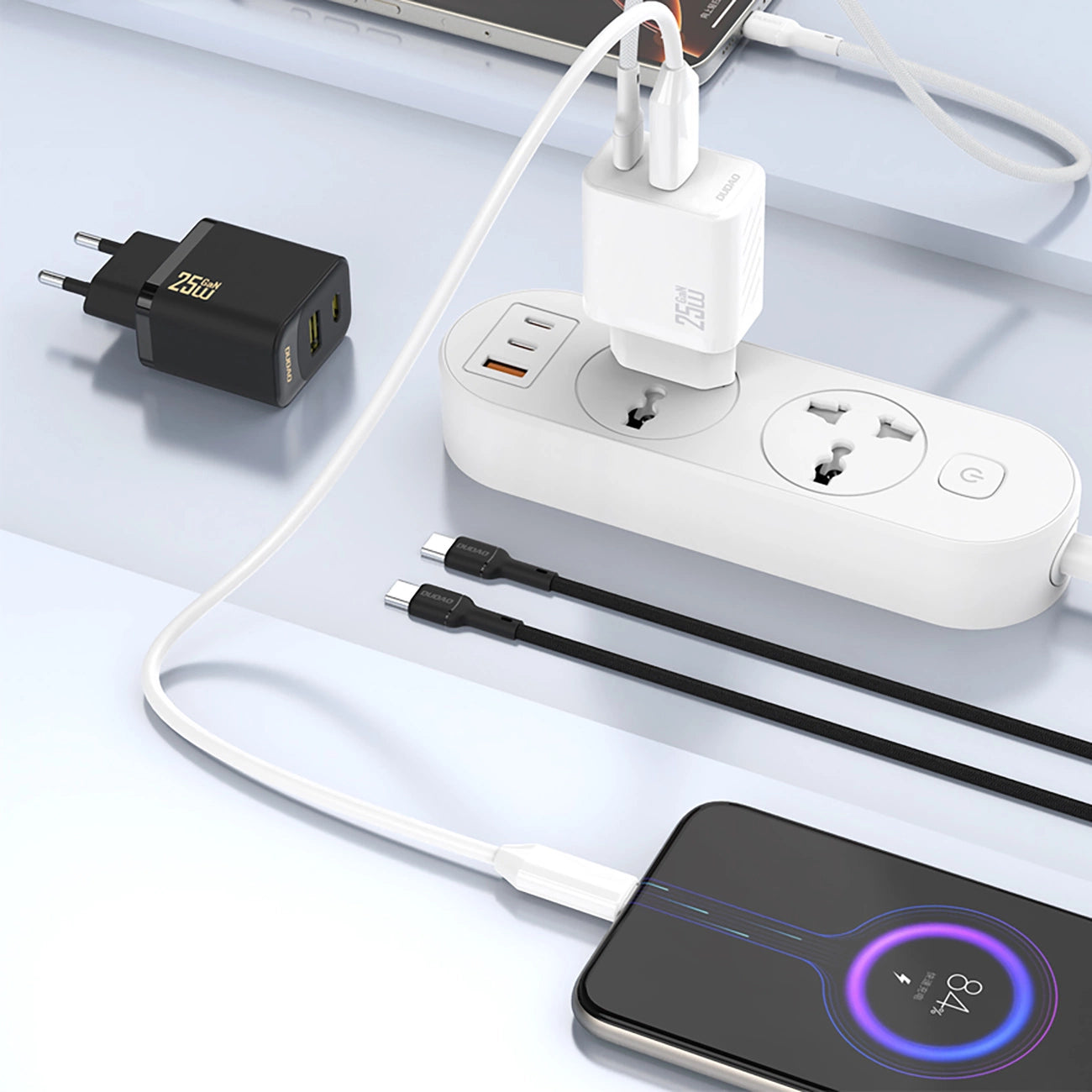 Dudao A26T GaN 25W USB-A, USB-C Charger - Black_1