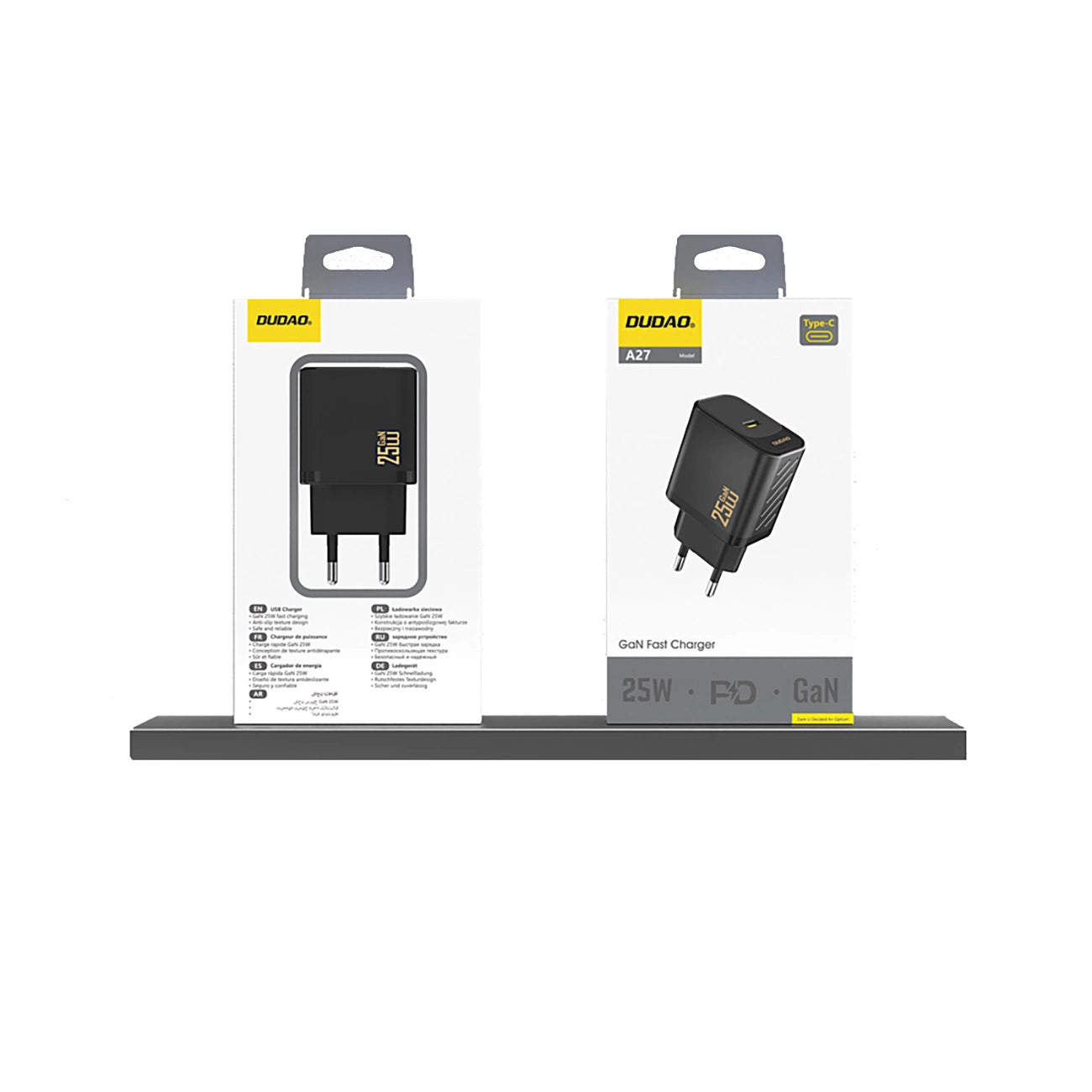 Dudao A27 25W GaN USB-C Wall Charger - Black_3