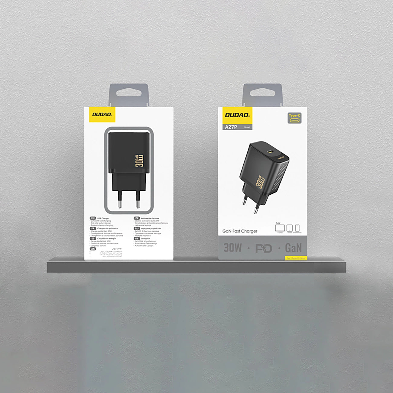 Dudao A27P 30W PD GaN USB-C Wall Charger - Black_2