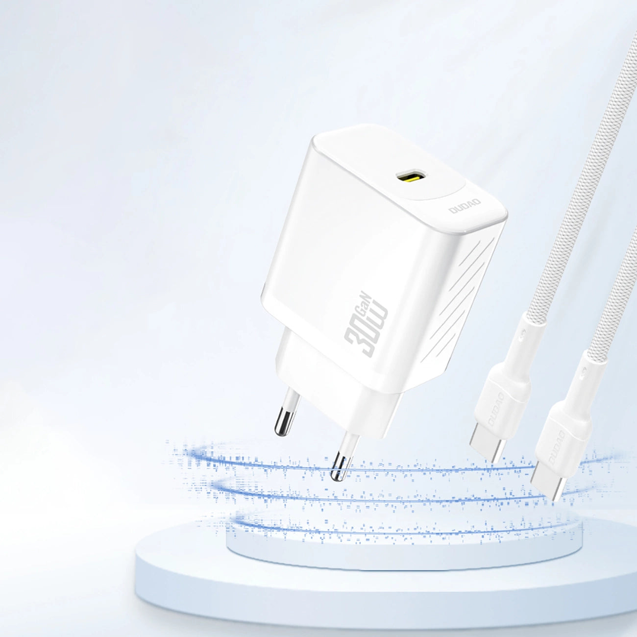Dudao A27P 30W PD GaN USB-C Wall Charger - White_1