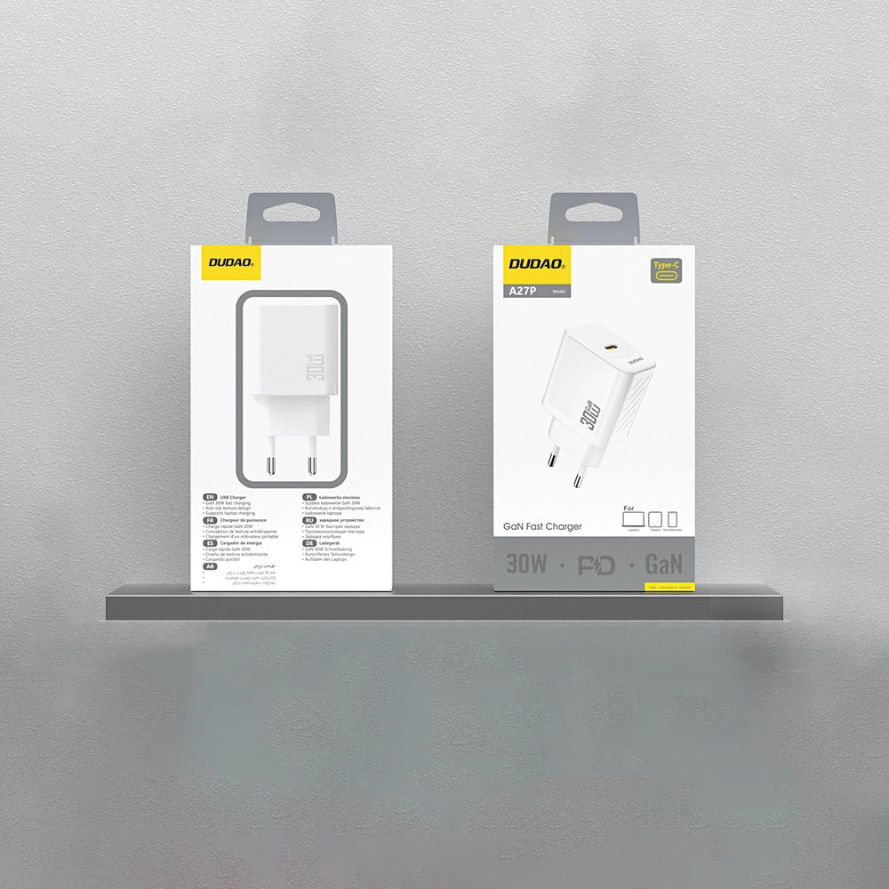Dudao A27P 30W PD GaN USB-C Wall Charger - White_2