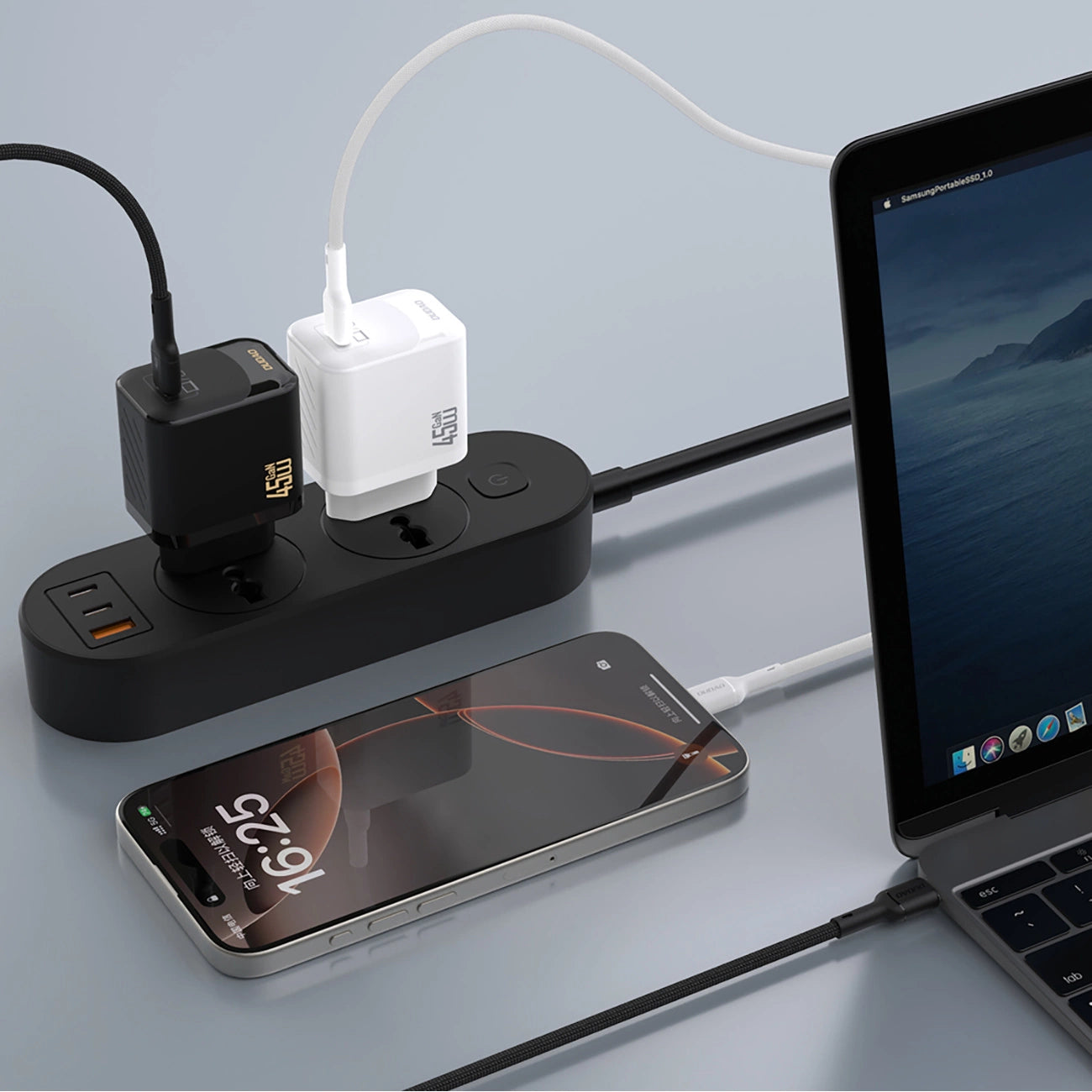 Dudao A28 45W GaN USB-C Wall Charger - White_2