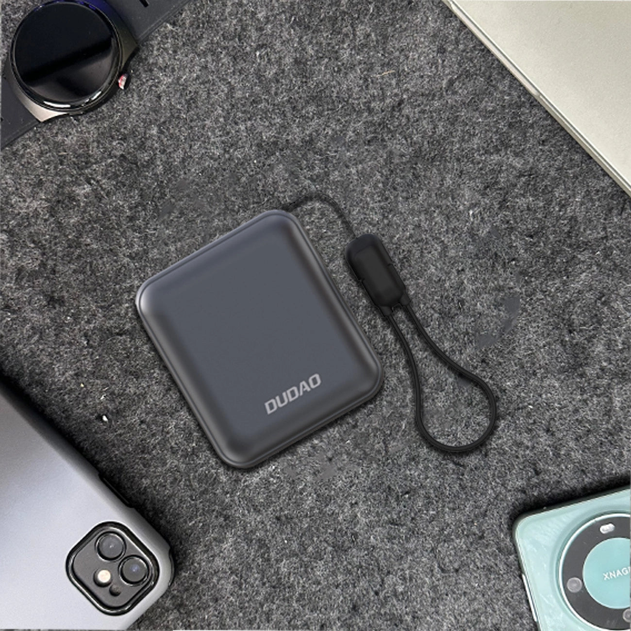 Powerbank Dudao K22+ 10000mAh 22.5W USB-C with pendant/cable - gray_2