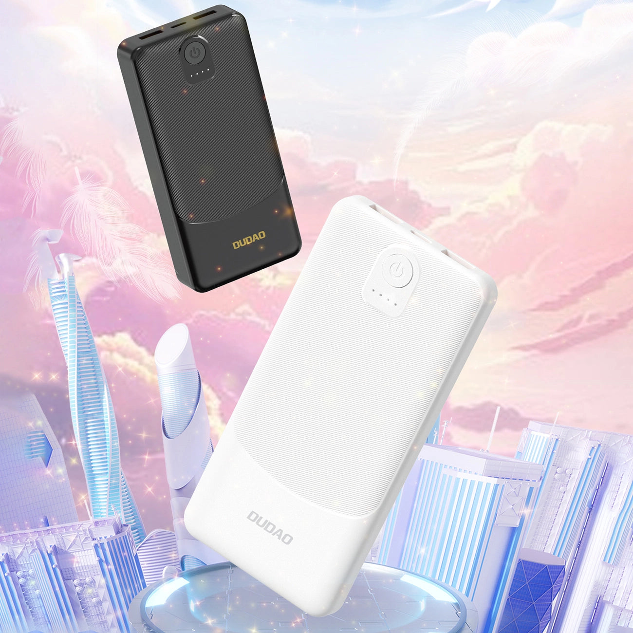 Powerbank Dudao K10 10000mAh 2.4A 2 x USB-A - white_1