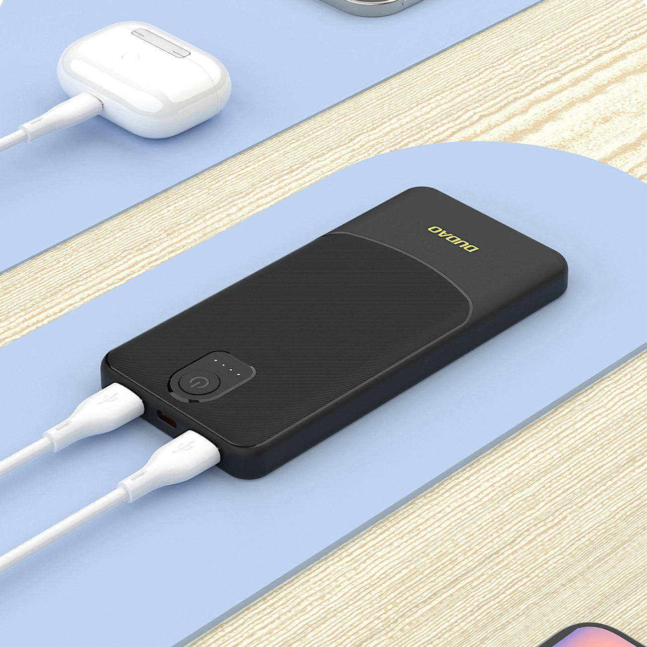 Powerbank Dudao K10 10000mAh 2.4A 2 x USB-A - white_4