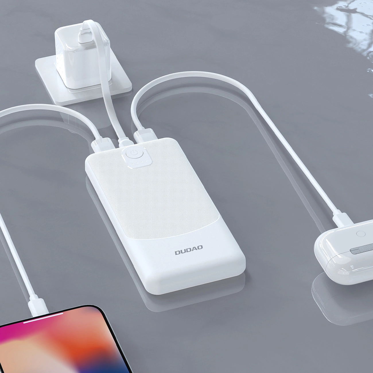 Powerbank Dudao K10 10000mAh 2.4A 2 x USB-A - white_5