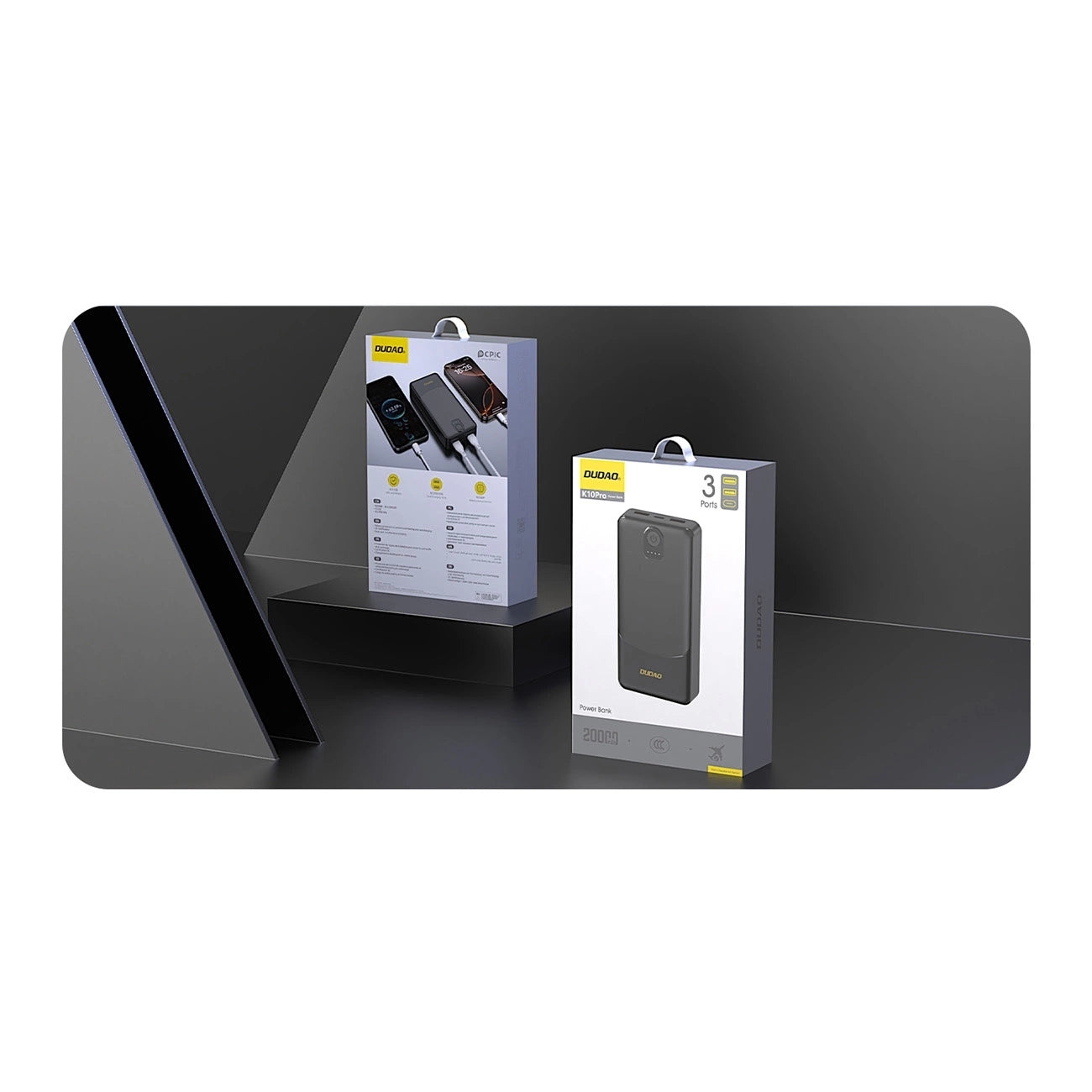Powerbank Dudao K10Pro 2.4A 20000mAh 2 x USB-A - black_3