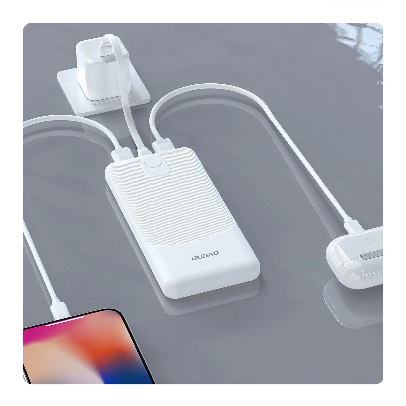 Powerbank Dudao K10Pro 2.4A 20000mAh 2 x USB-A - white_1