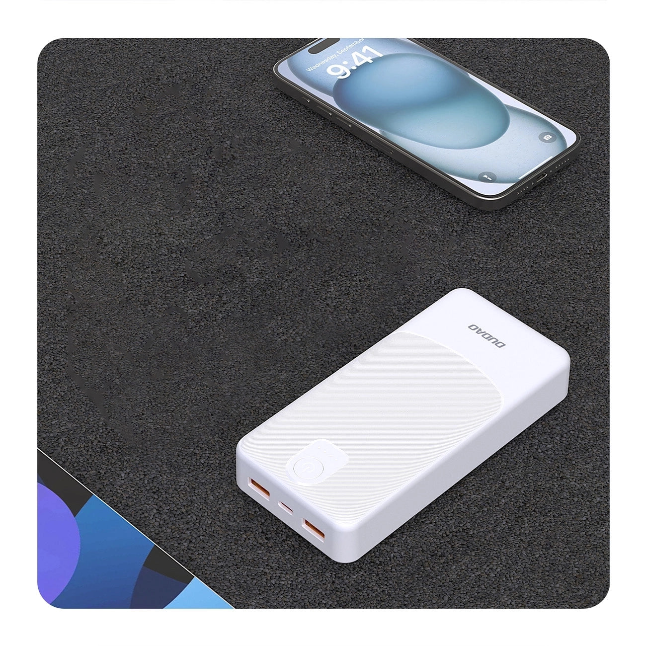 Powerbank Dudao K10Pro 2.4A 20000mAh 2 x USB-A - white_2