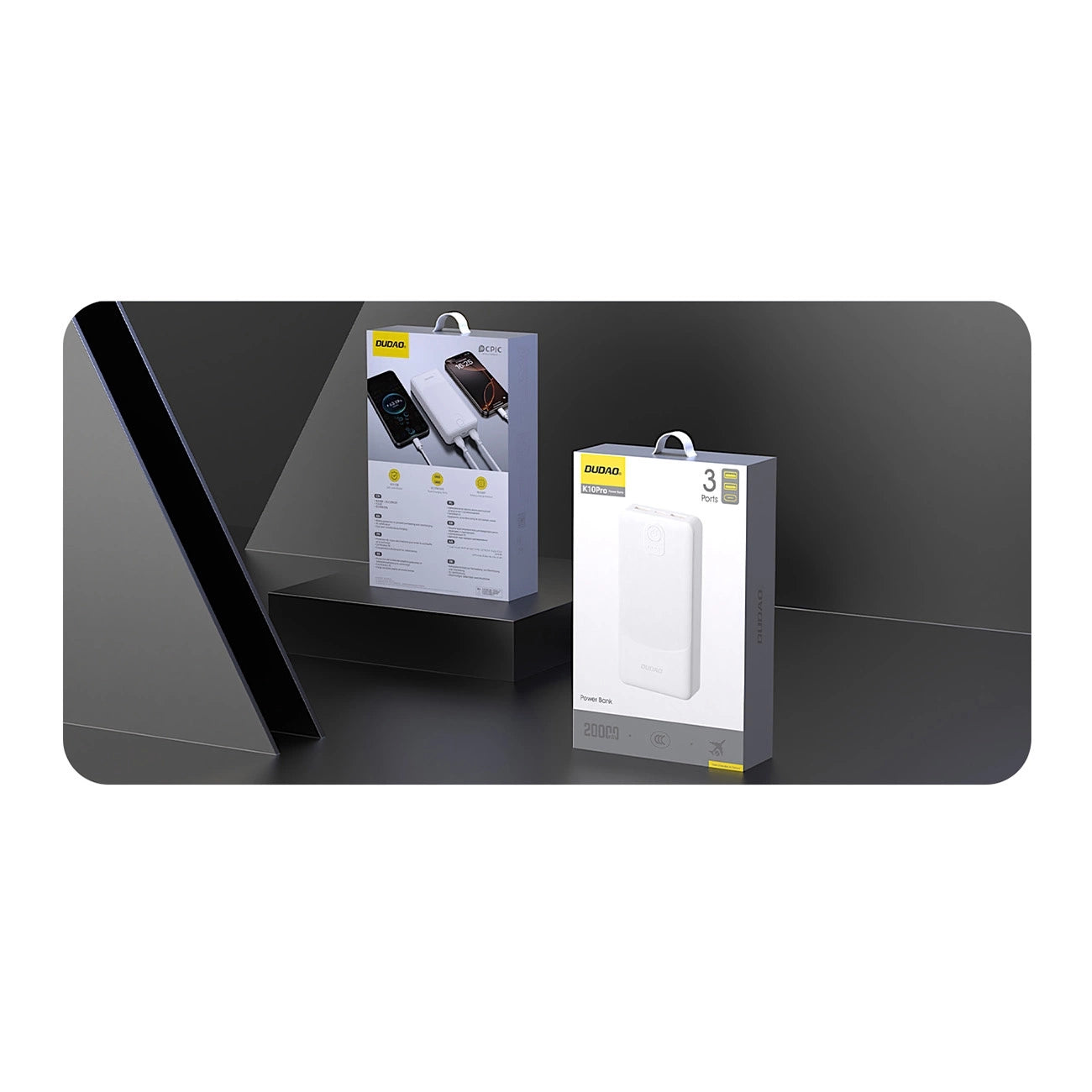 Powerbank Dudao K10Pro 2.4A 20000mAh 2 x USB-A - white_4