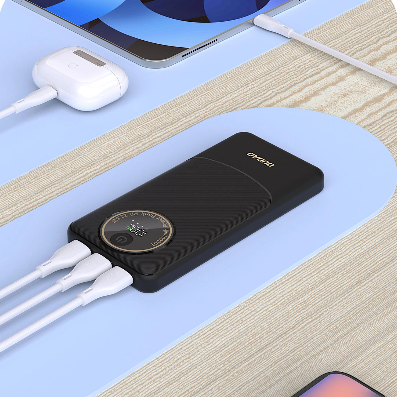 Powerbank Dudao K12 10000mAh PD22.5W USB-A, USB-C - black_1