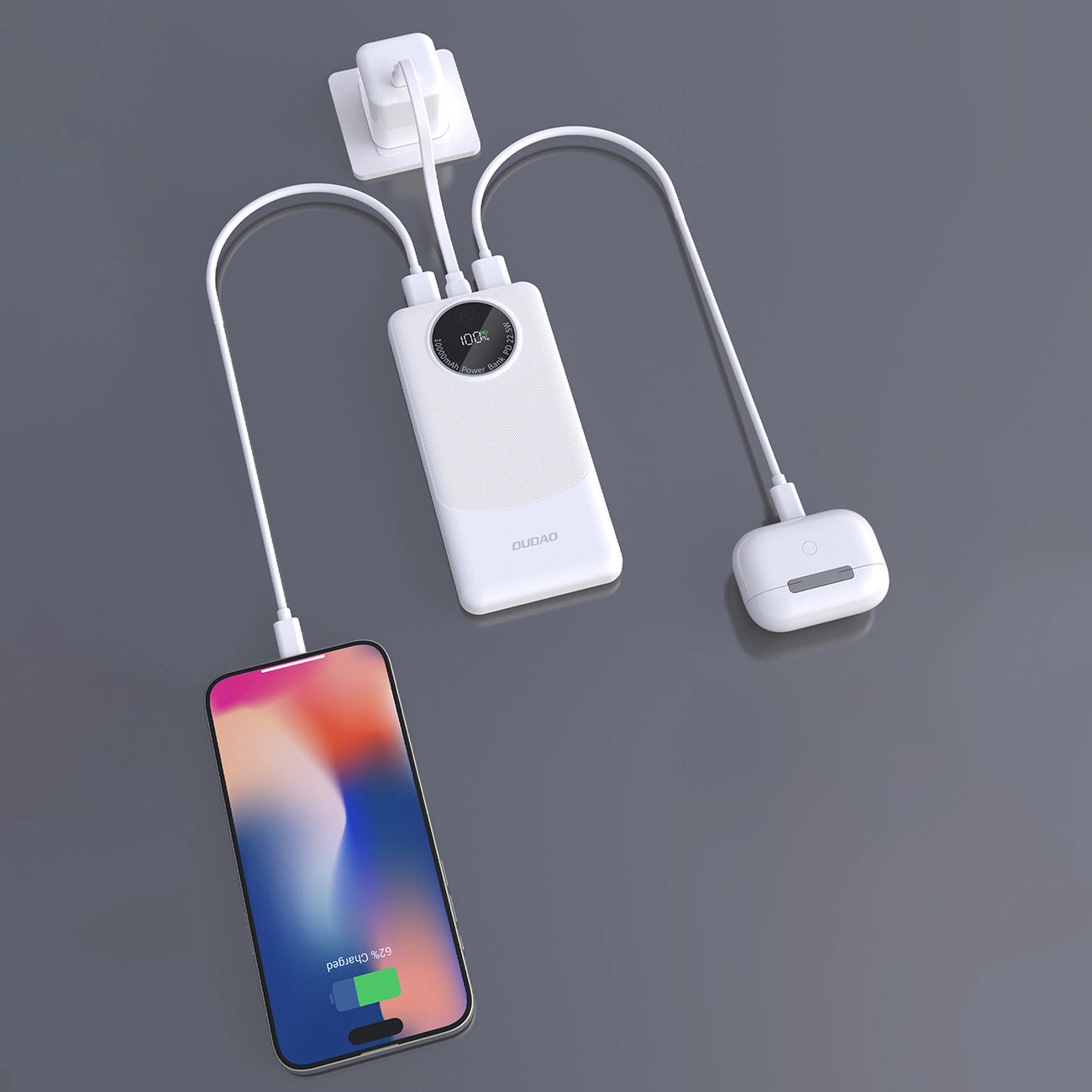 Powerbank Dudao K12 10000mAh PD22.5W USB-A, USB-C - white_2