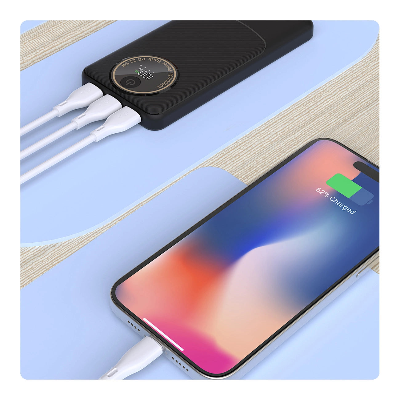 Powerbank Dudao K12Pro 22.5W PD 20000mAh USB-A, USB-C - black_1