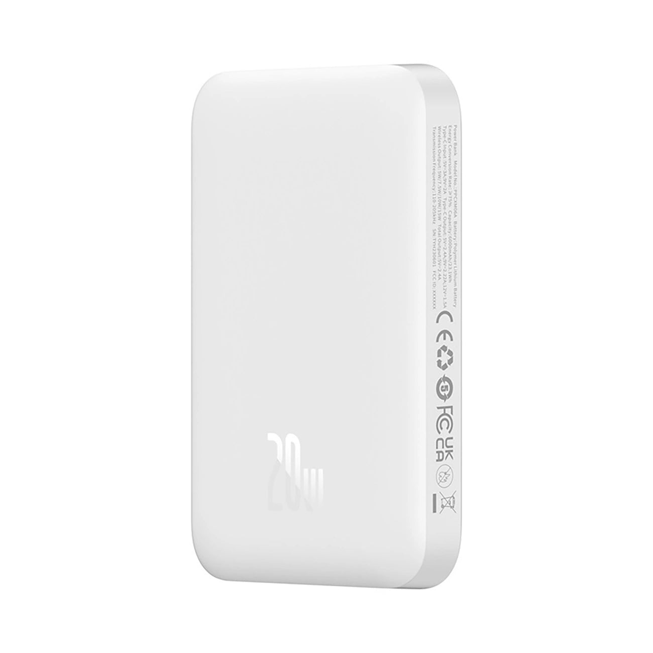Baseus Magnetic Mini Air PPCXM06A 6000mAh 20W Power Bank with Simple Series USB-C Cable - White_3