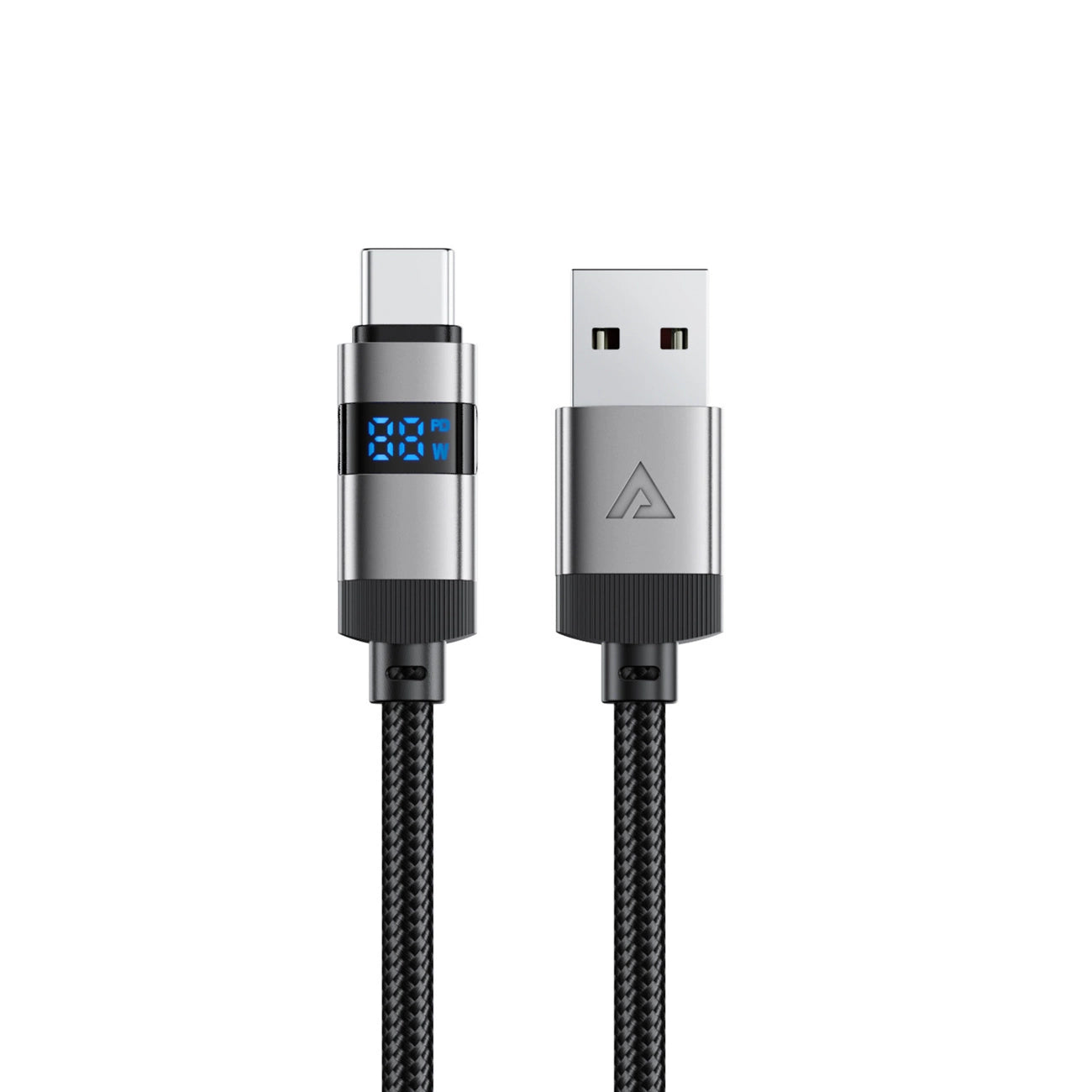 Acefast C15-04 USB-A - USB-C Cable with Display 480Mb/s 66W 1.2m - Black_0