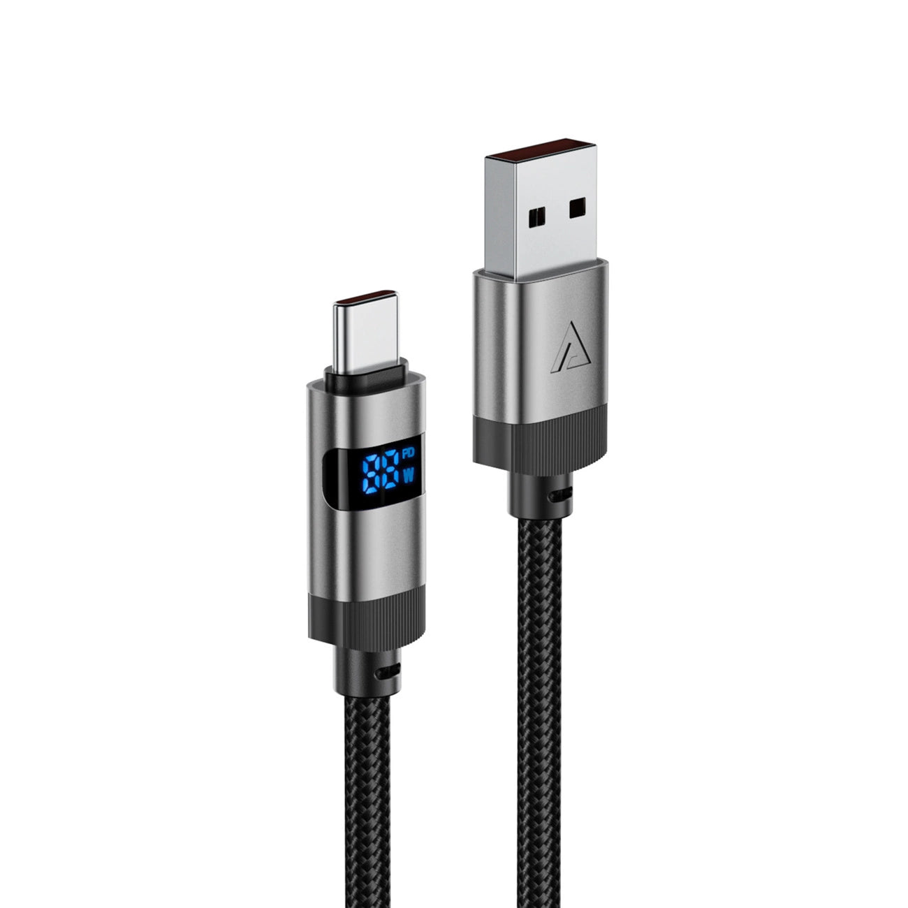 Acefast C15-04 USB-A - USB-C Cable with Display 480Mb/s 66W 1.2m - Black_2