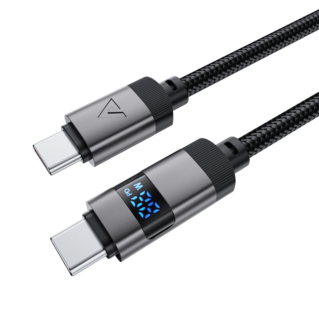 Acefast C15-03 USB-C - USB-C Cable with Display 480Mb/s 60W 1.2m - Black_1