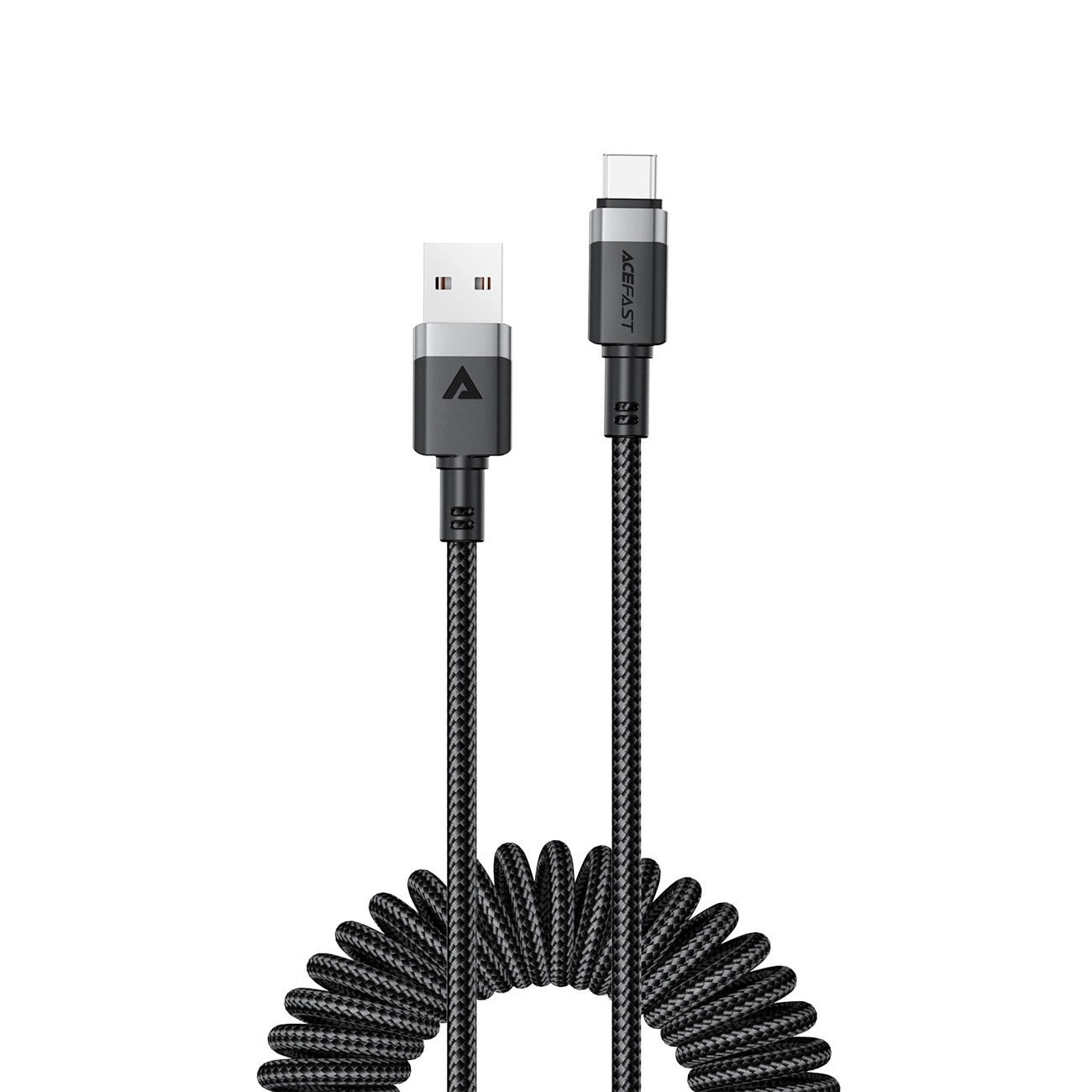 Acefast C14-04 USB-A - USB-C Cable Spring 480Mb/s 3A 1.2m - Black_0