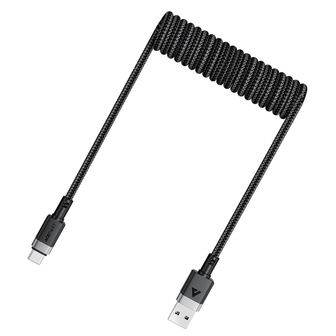 Acefast C14-04 USB-A - USB-C Cable Spring 480Mb/s 3A 1.2m - Black_2