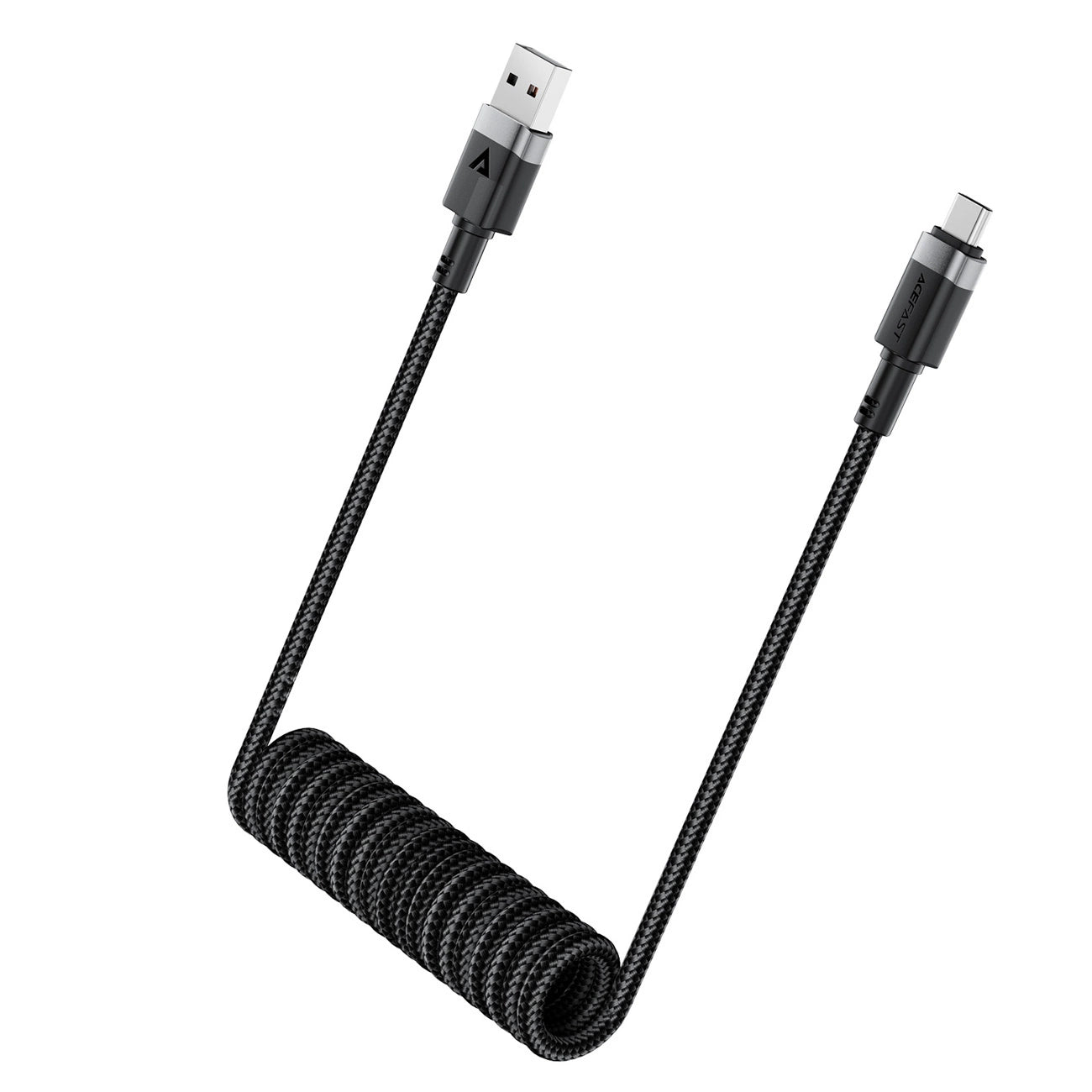 Acefast C14-04 USB-A - USB-C Cable Spring 480Mb/s 3A 1.2m - Black_3