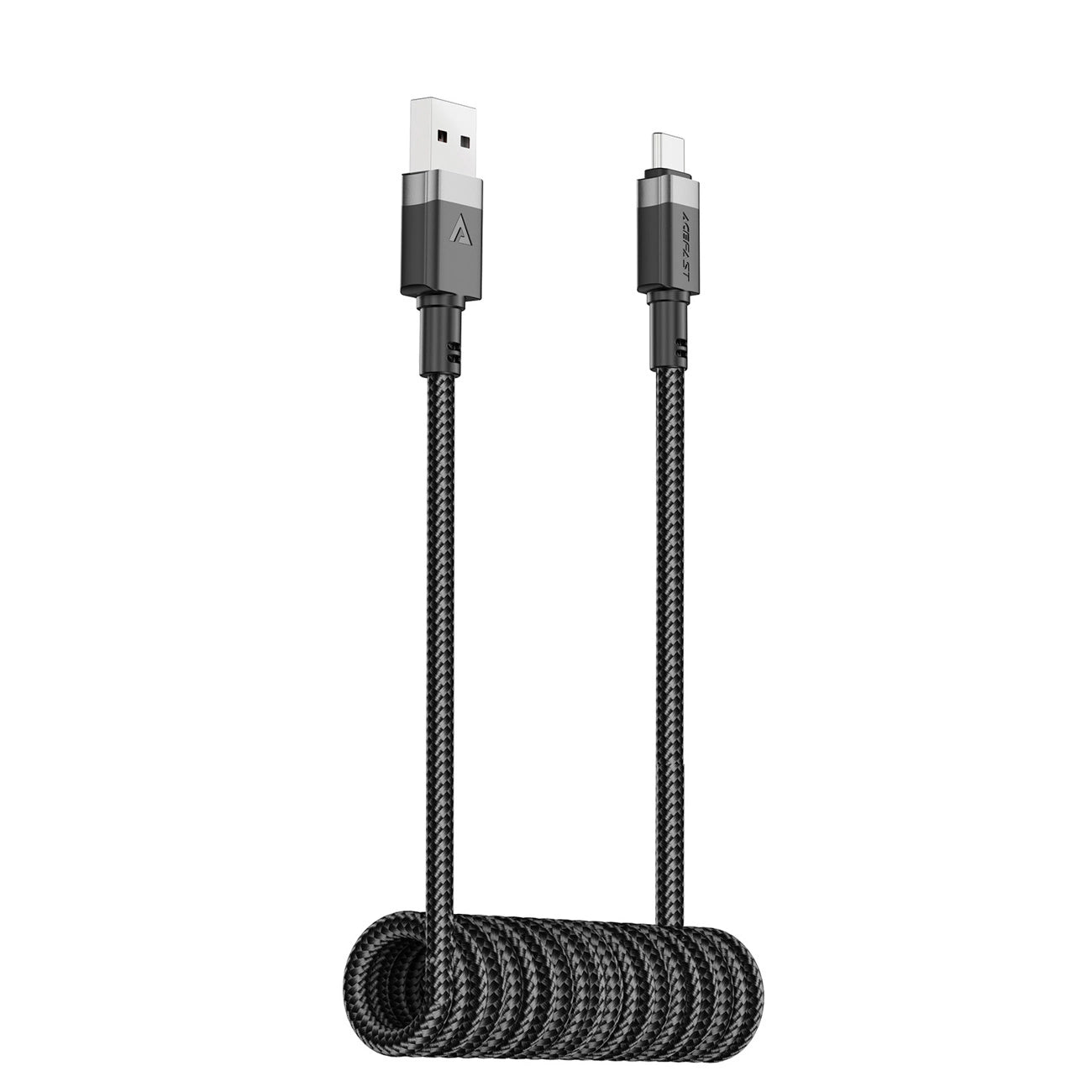 Acefast C14-04 USB-A - USB-C Cable Spring 480Mb/s 3A 1.2m - Black_1
