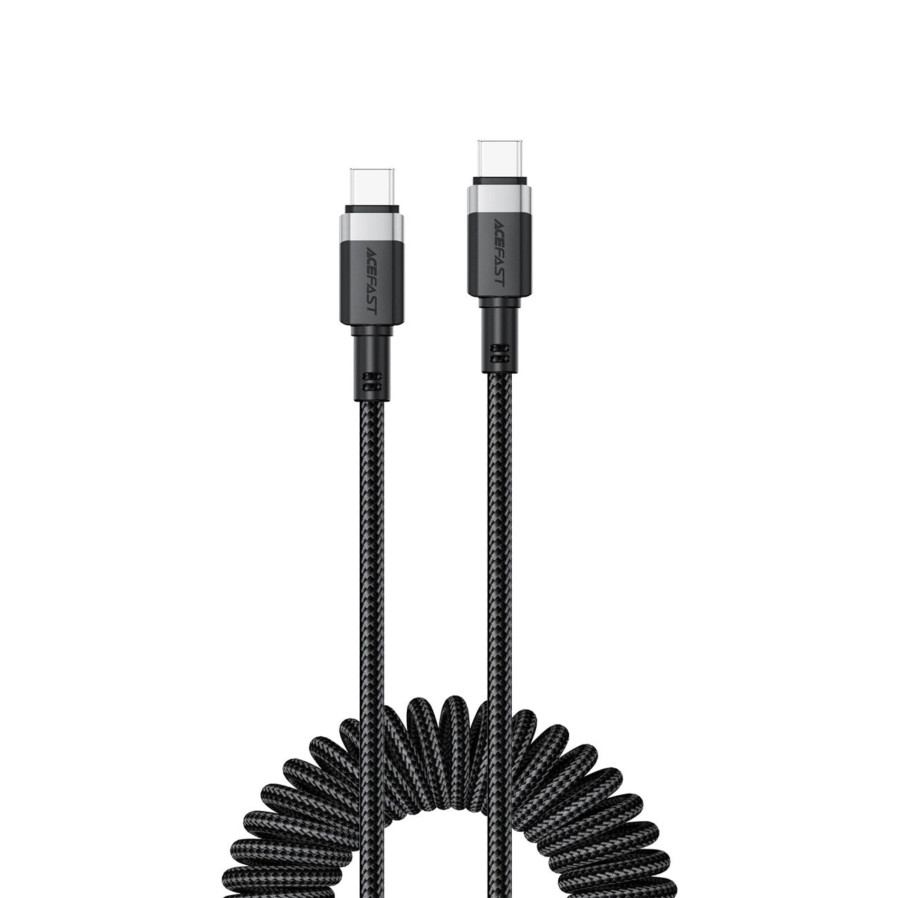 Acefast C14-03 USB-C - USB-C Spring Cable 480Mb/s 3A 1.2m - Black_0