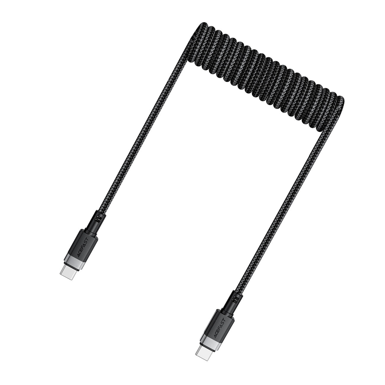 Acefast C14-03 USB-C - USB-C Spring Cable 480Mb/s 3A 1.2m - Black_1