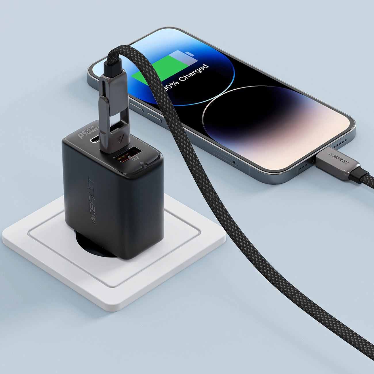 Acefast C13-04 USB-C - USB-A / USB-C Cable 480Mb/s 3A 1.2m - Black_5
