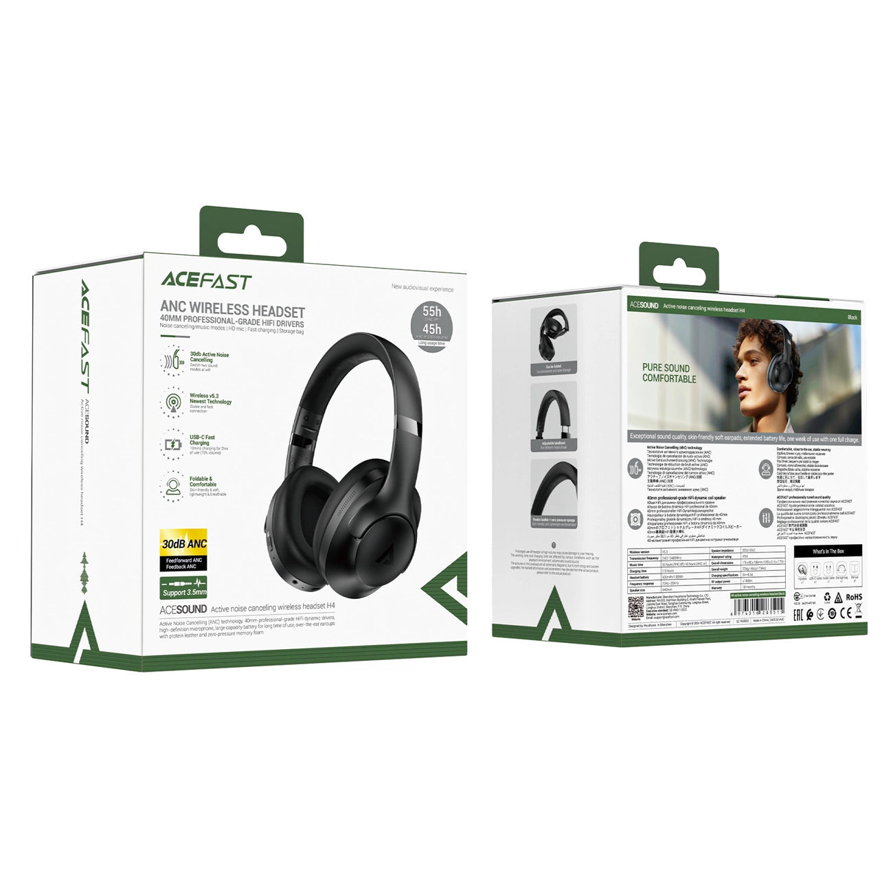 Acefast H4 active noise canceling wireless headset black_5