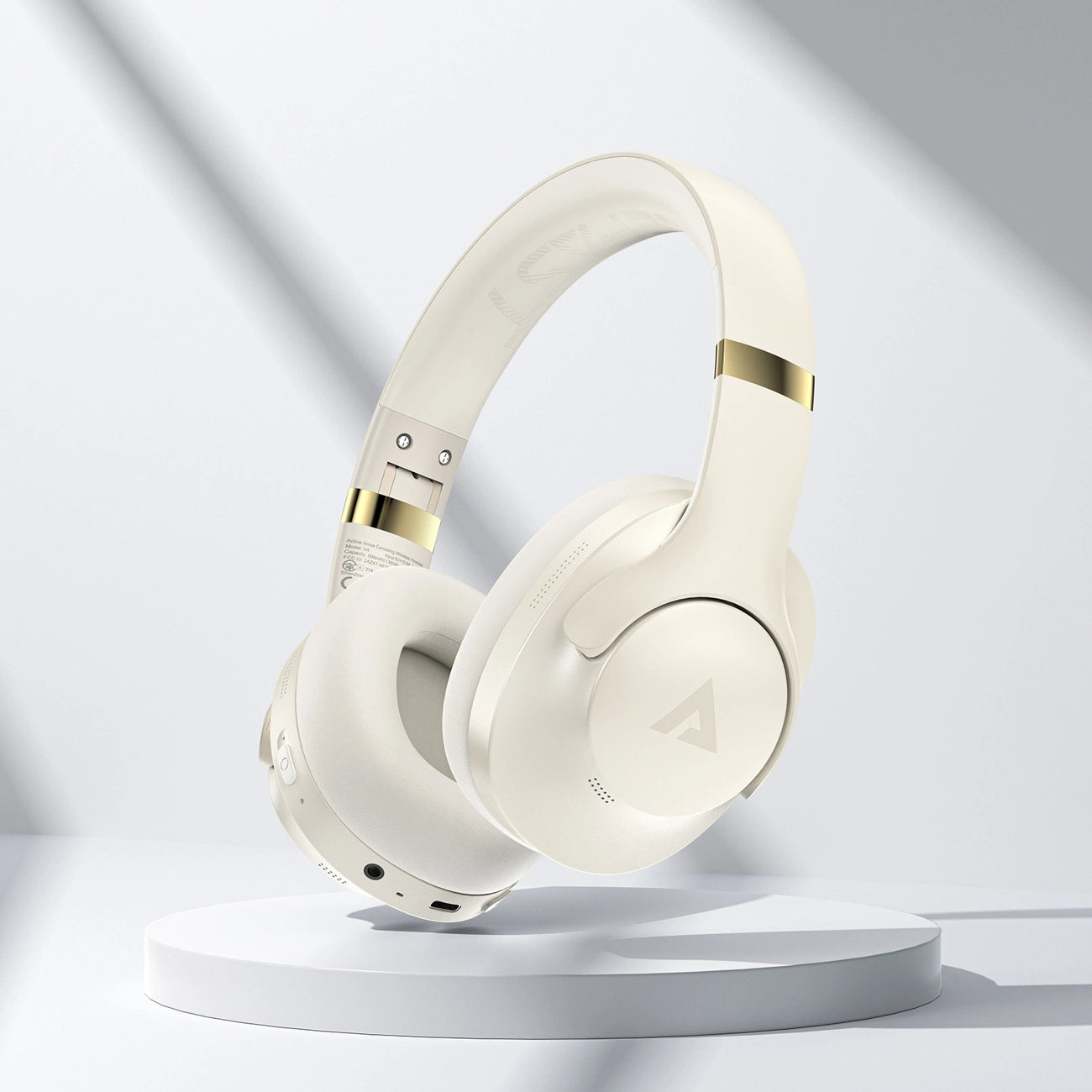 Acefast H4 ANC Wireless Bluetooth 5.3 IPX4 Over-Ear Headphones - Beige_2