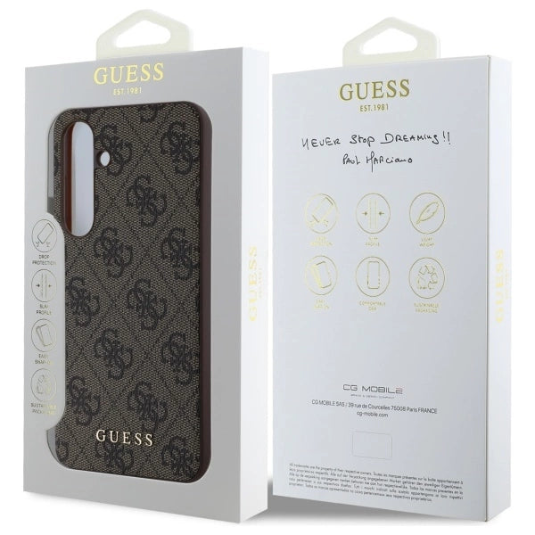 Guess GUHCS24FEG4GFBR S24 FE S721 brown/brown hardcase 4G Metal Gold Logo_7