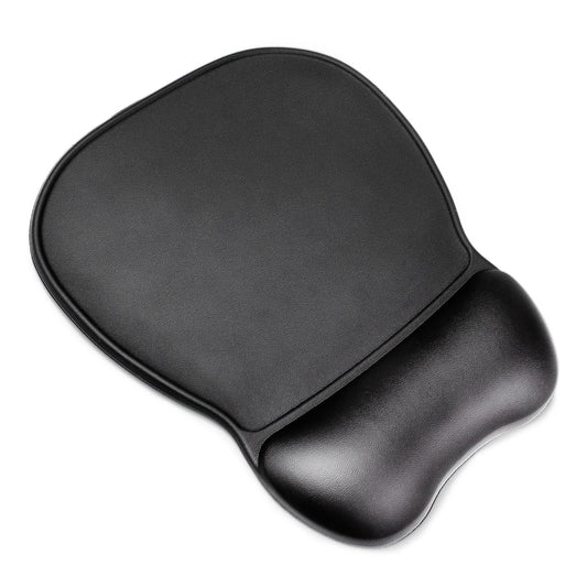 Ergonomic Mouse Pad and Wrist Rest Gel Eco Leather Large Anti-Slip - Black_0