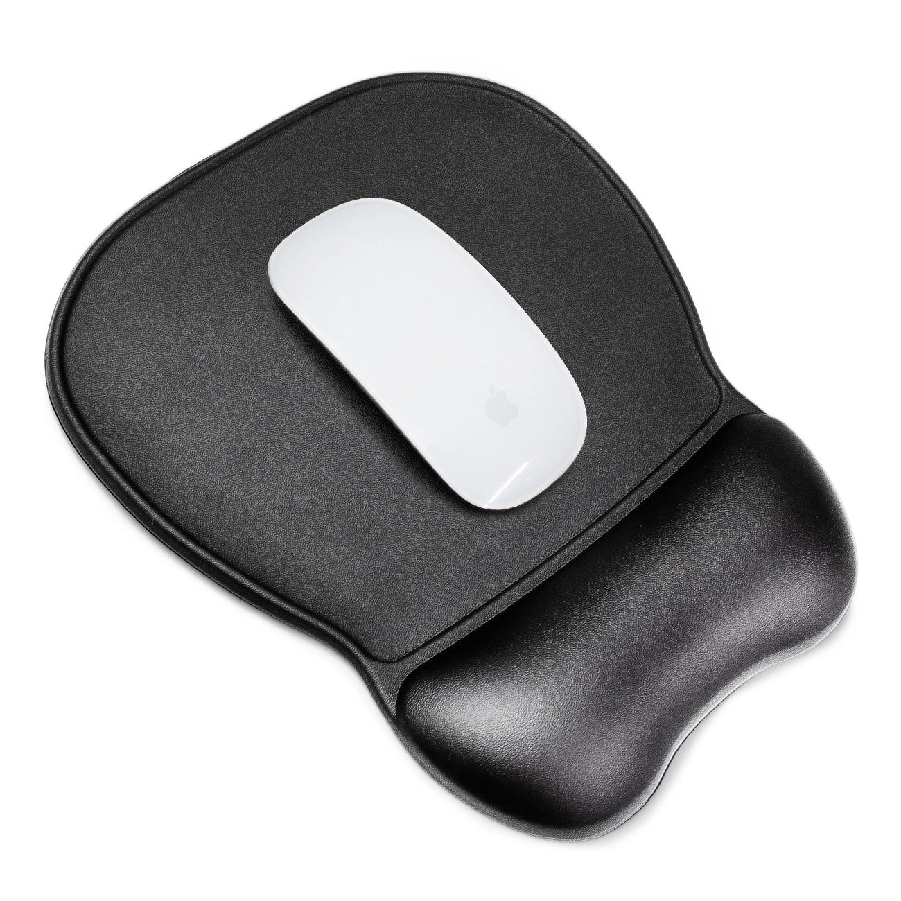 Ergonomic Mouse Pad and Wrist Rest Gel Eco Leather Large Anti-Slip - Black_1