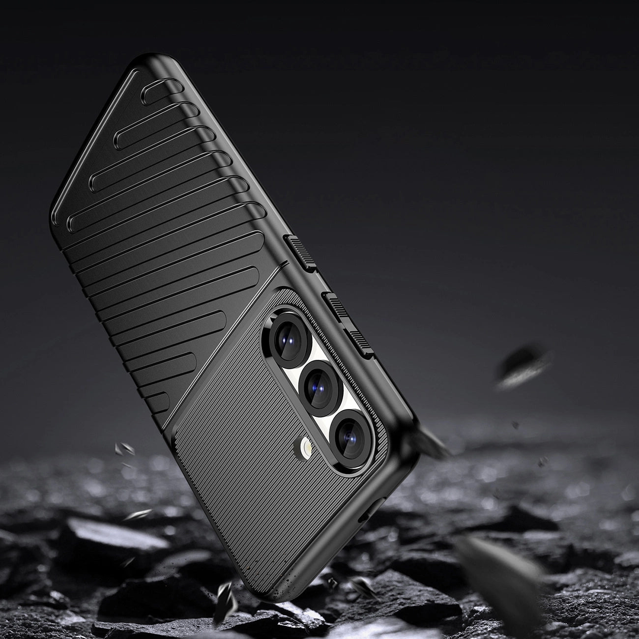 Thunder Case Samsung Galaxy S25 Silicone Armored Case Black_3