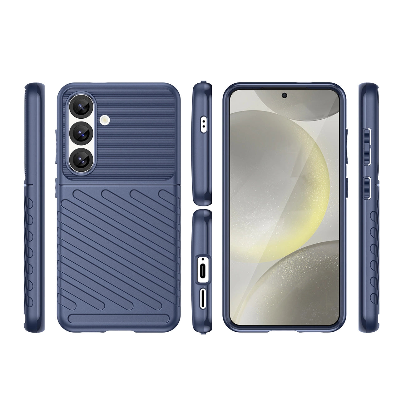 Thunder Case Samsung Galaxy S25 Silicone Armored Case - Blue_2
