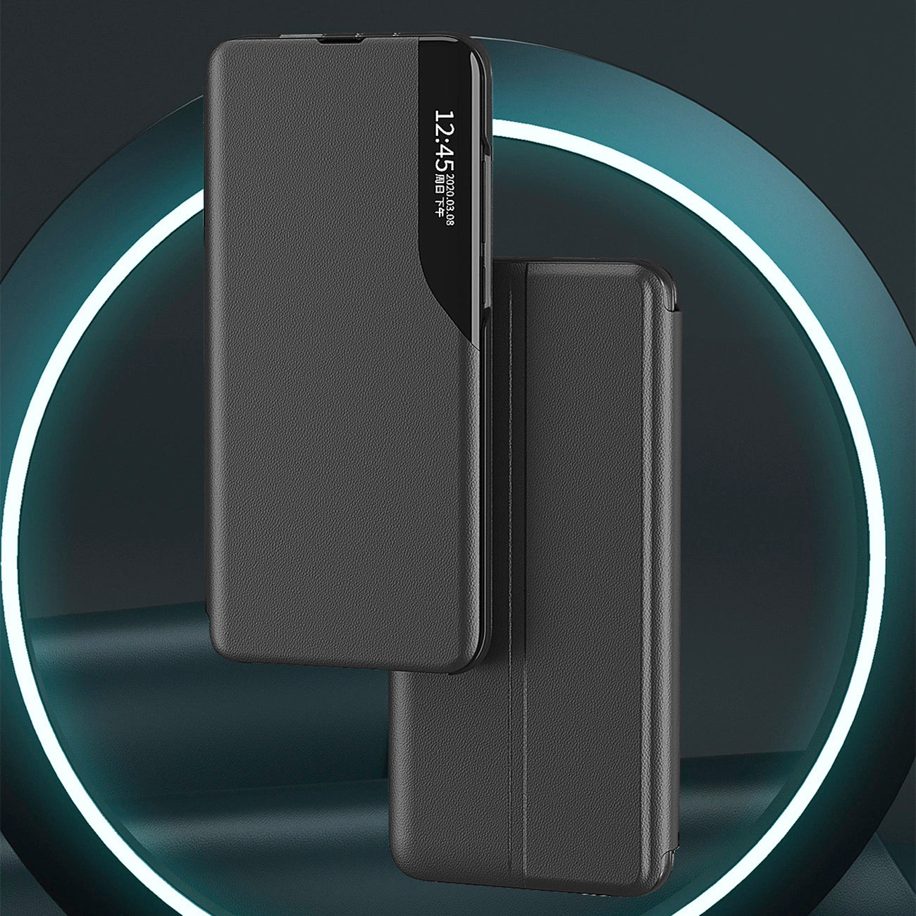 Eco Leather View Case for Samsung Galaxy S25 with Flip Stand - Black_1