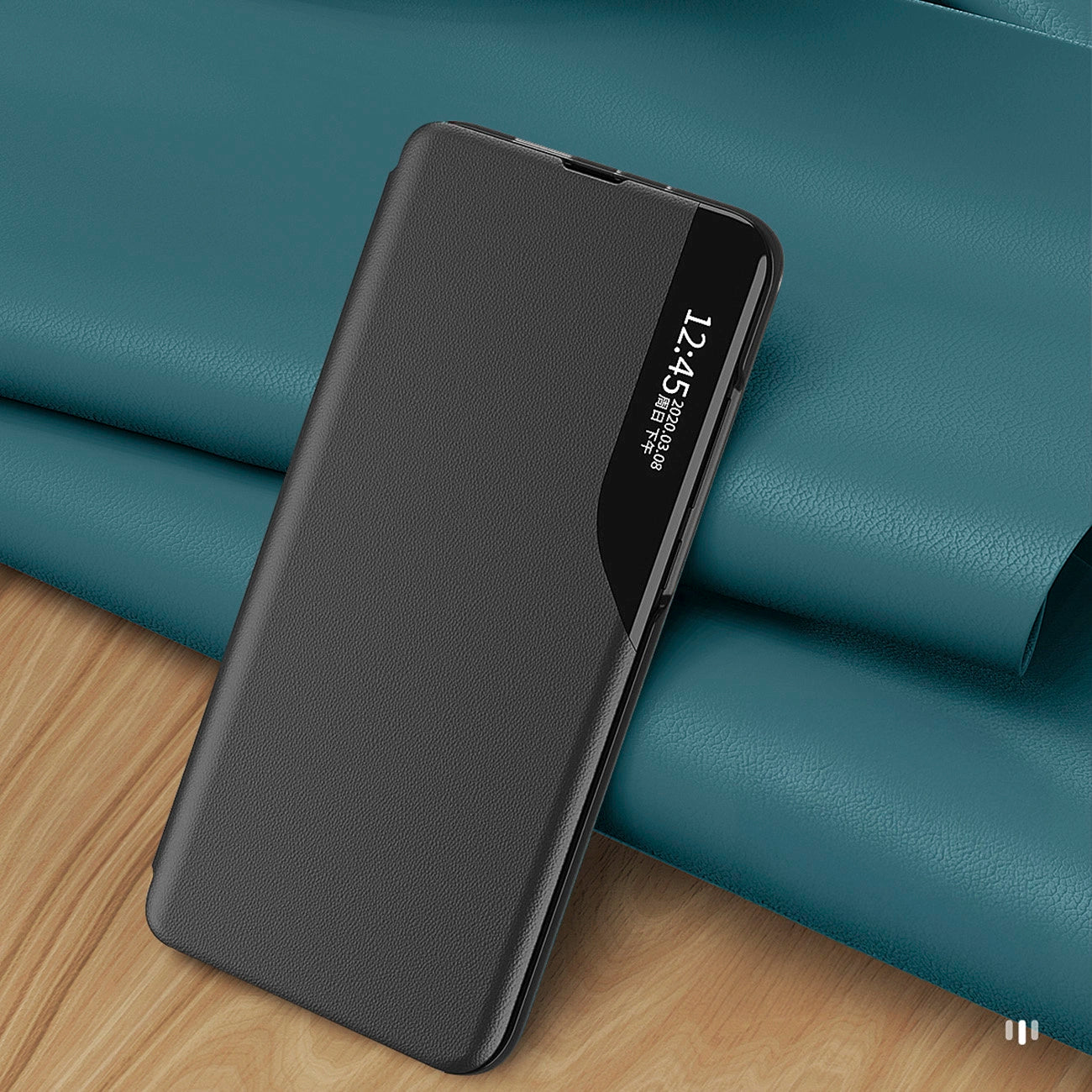 Eco Leather View Case for Samsung Galaxy S25 with Flip Stand - Black_5