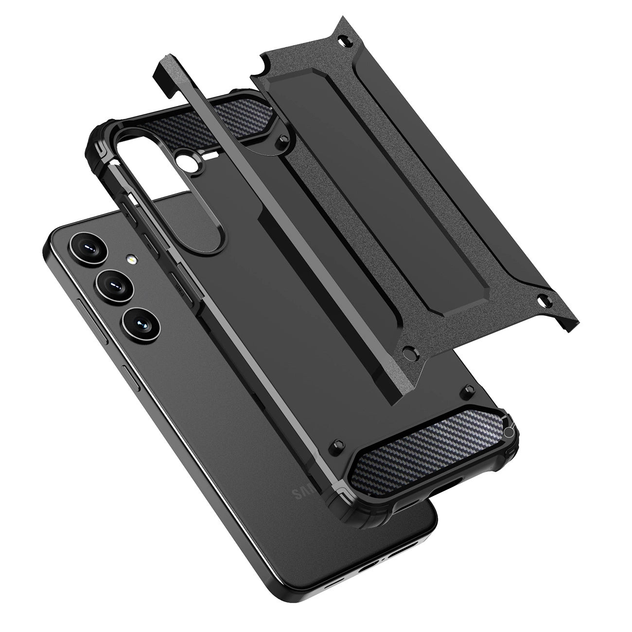 Hybrid Armor Case for Samsung Galaxy S25 Hybrid Armored Case - Black_7