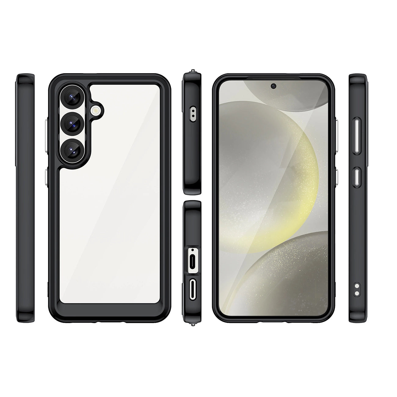 Outer Space Case with Gel Frame for Samsung Galaxy S25 - Black_3